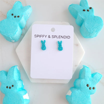 Glitter Bunny Studs