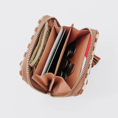 Checkered Wynona Woven Wallet