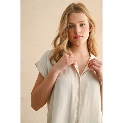 After Hours Button Down Top