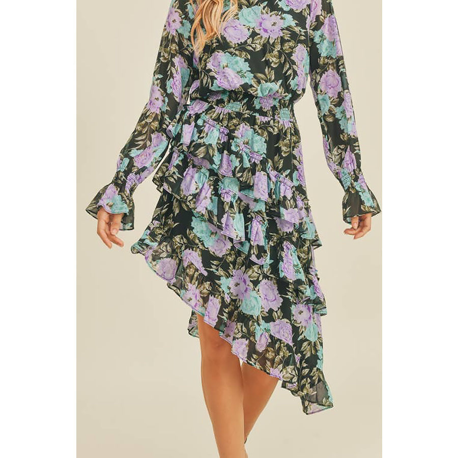 This Is Love Asymmetrical Ruffle Dress