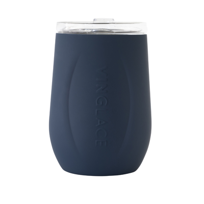 Navy Glass Lined Wine Glass