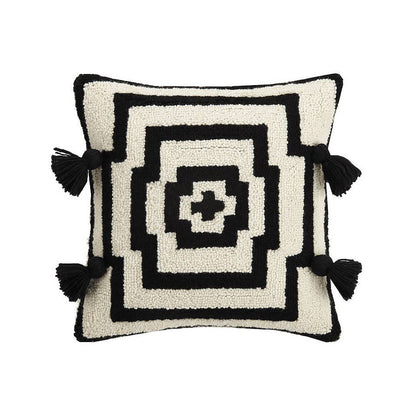 Hypnotic Black Tassels Hook Pillow