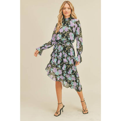 This Is Love Asymmetrical Ruffle Dress