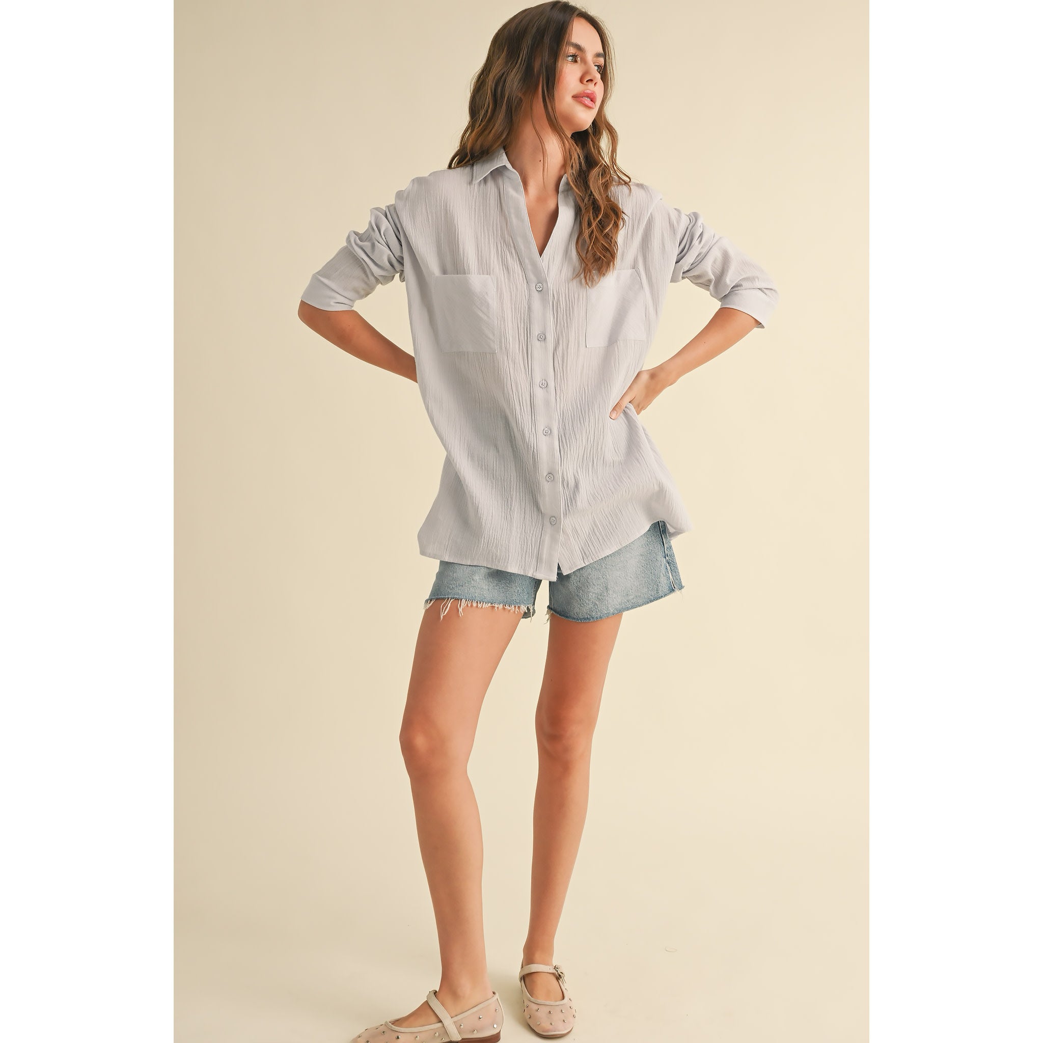 Feel the Breeze Button Down Top