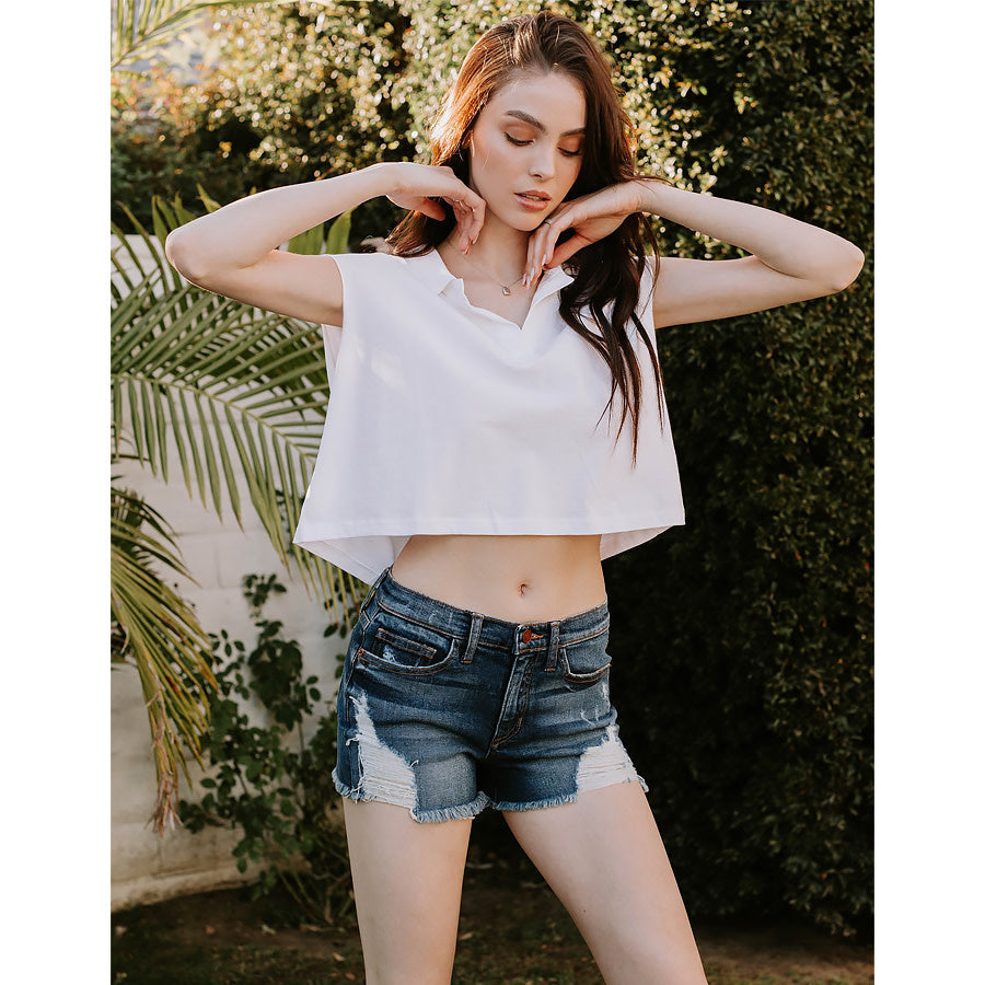 The Gracie Mid Rise Jean Shorts