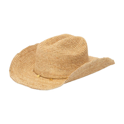 Ines Crochet Raffia Cowboy Hat
