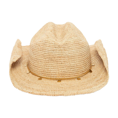 Ines Crochet Raffia Cowboy Hat