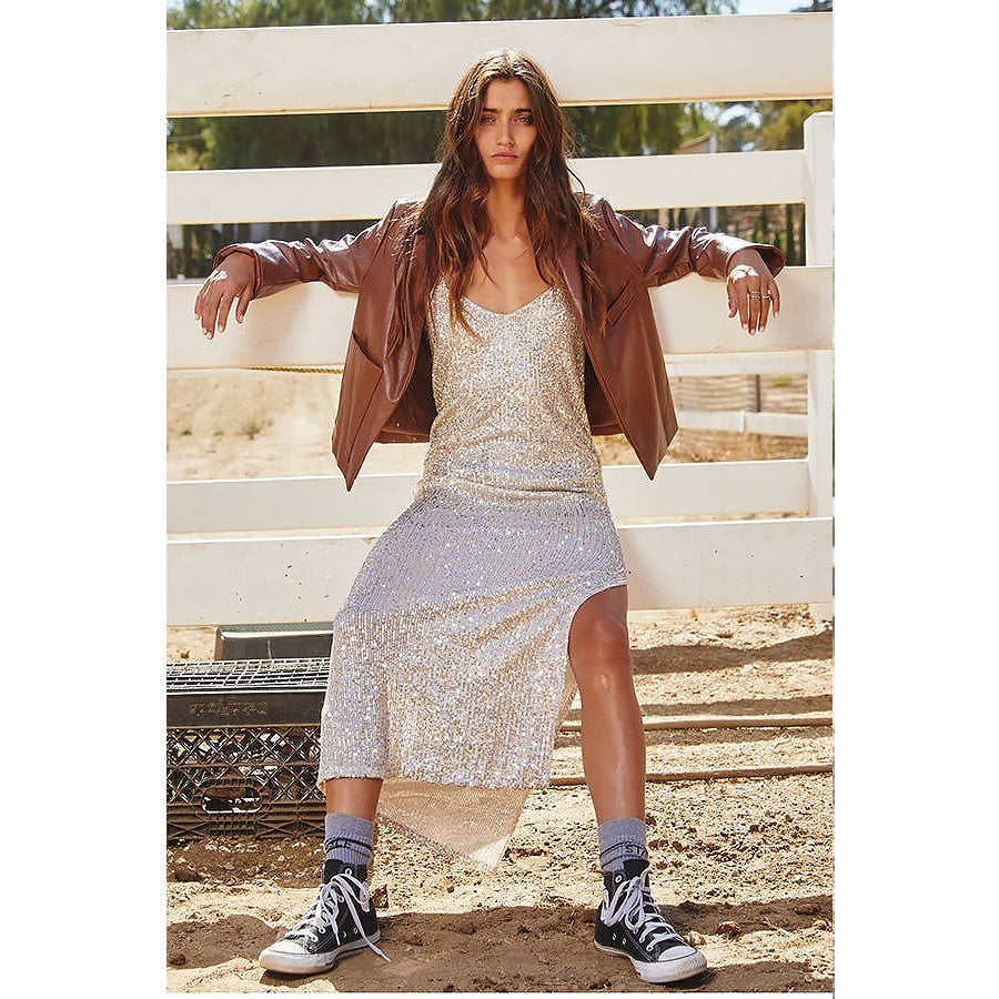 Sparkle All Night Sequin Slip Dress