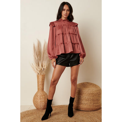 Love Letter Satin Blouse