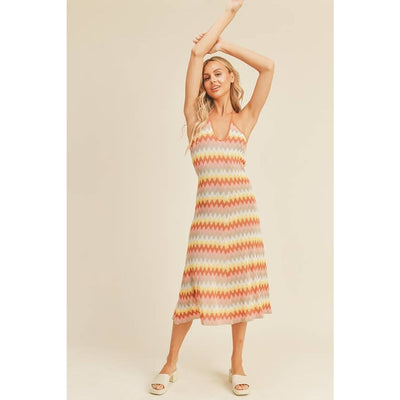 Marcia Knit Halter Midi Dress