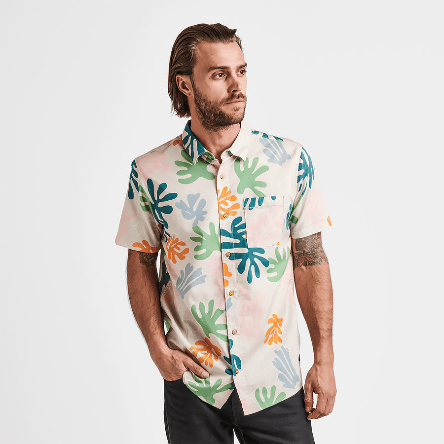 Journey Button Down - Coral Reefer Bone