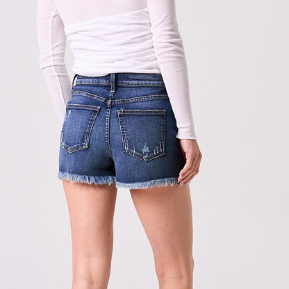 The Kelli Frayed High Rise Jean Shorts