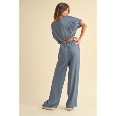 Cabana Club Textured Crop Top