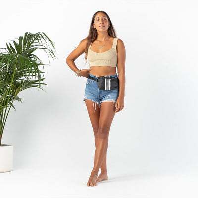 Mini Hip Pack - Linen Stripe