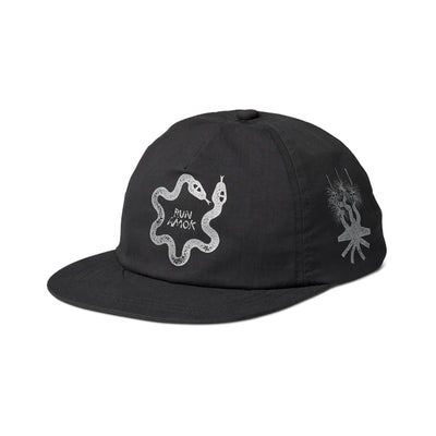 Run Amok 5 Panel Hat - Black