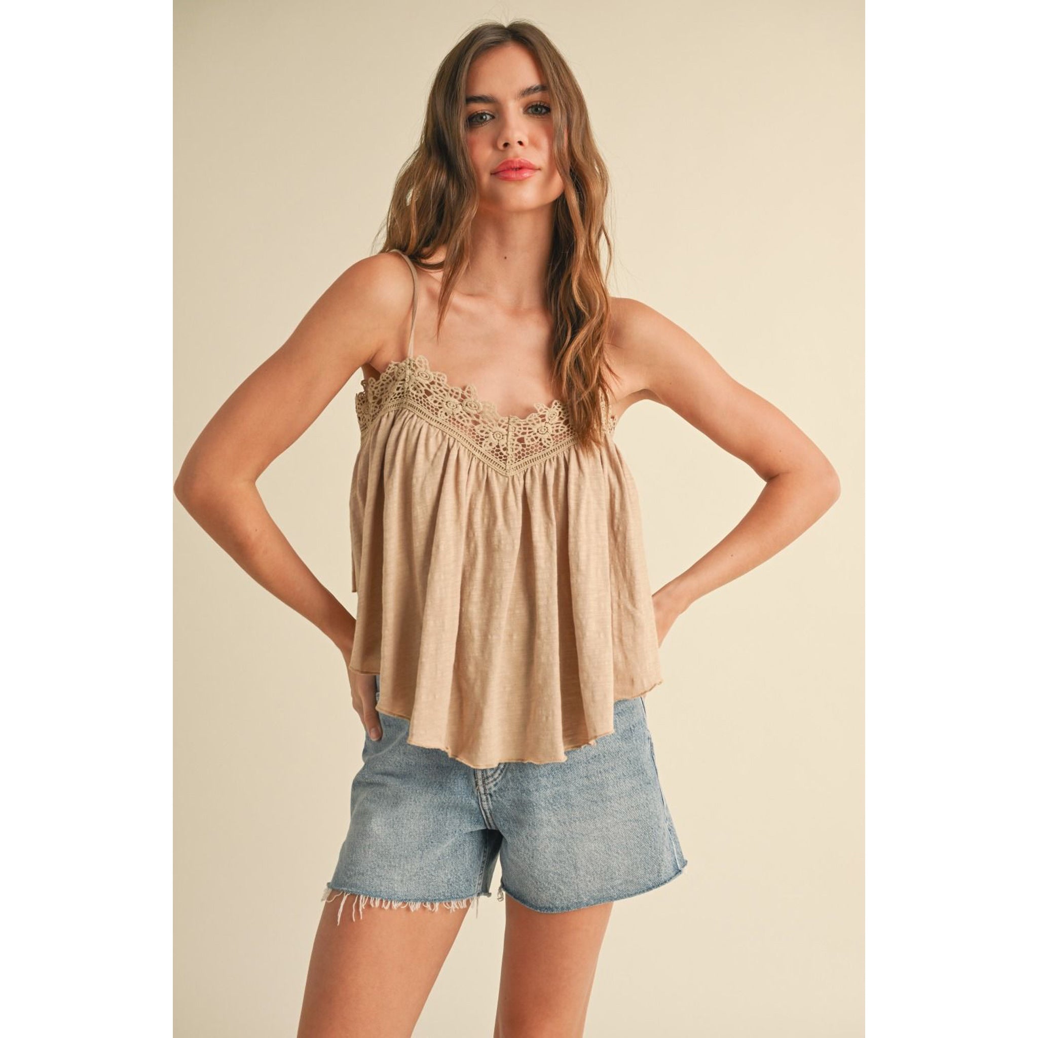 High Tides Crochet Detail Tank