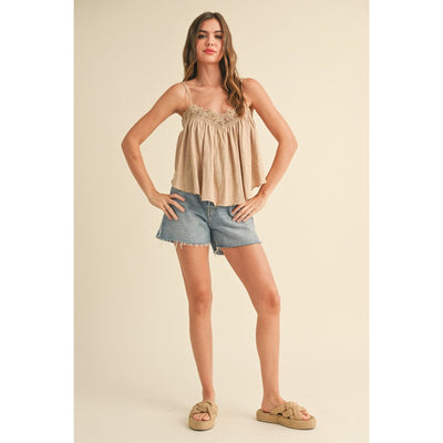 High Tides Crochet Detail Tank