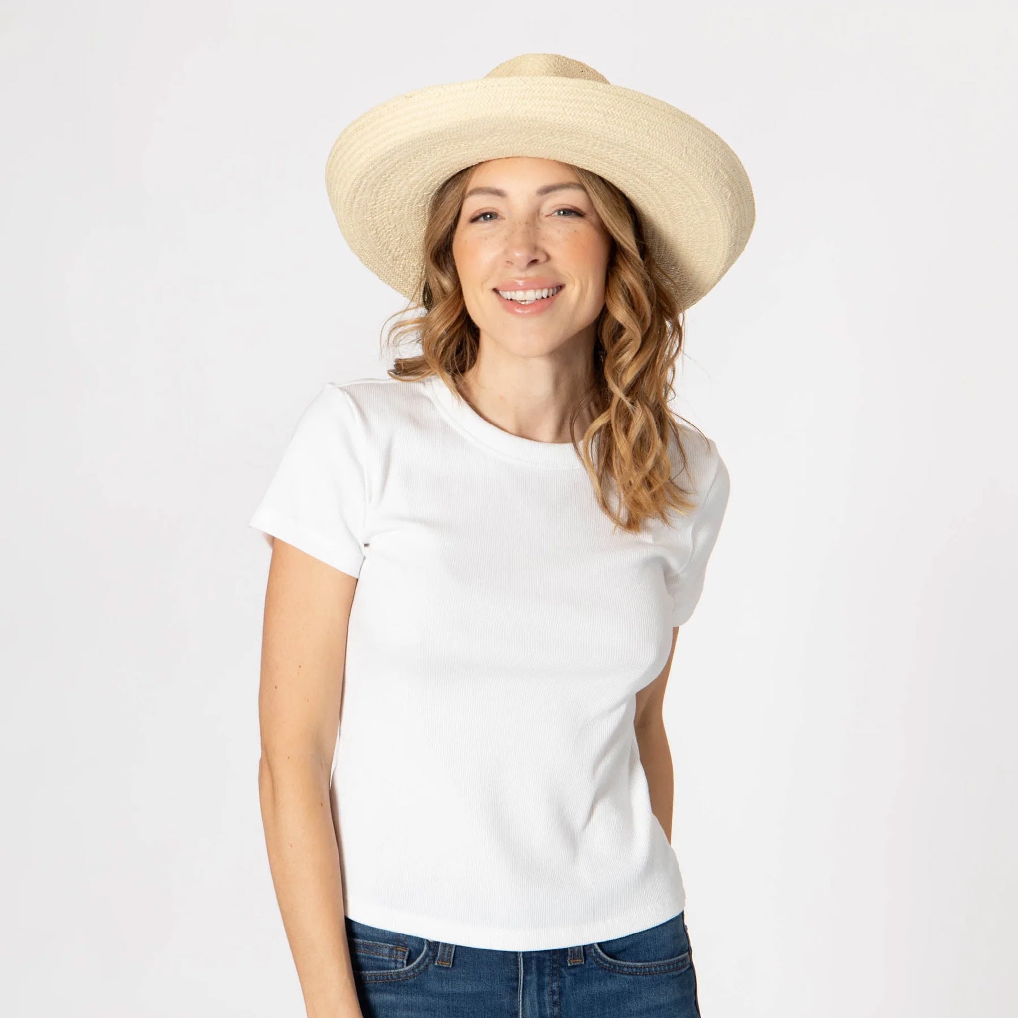 Yesenia Toyo Straw Kettle Brim Rancher