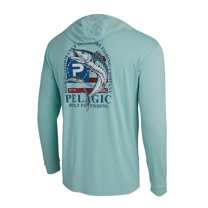 Aquatek Patriot Wahoo Hooded Fishing Shirt | PELAGIC Fishing Gear