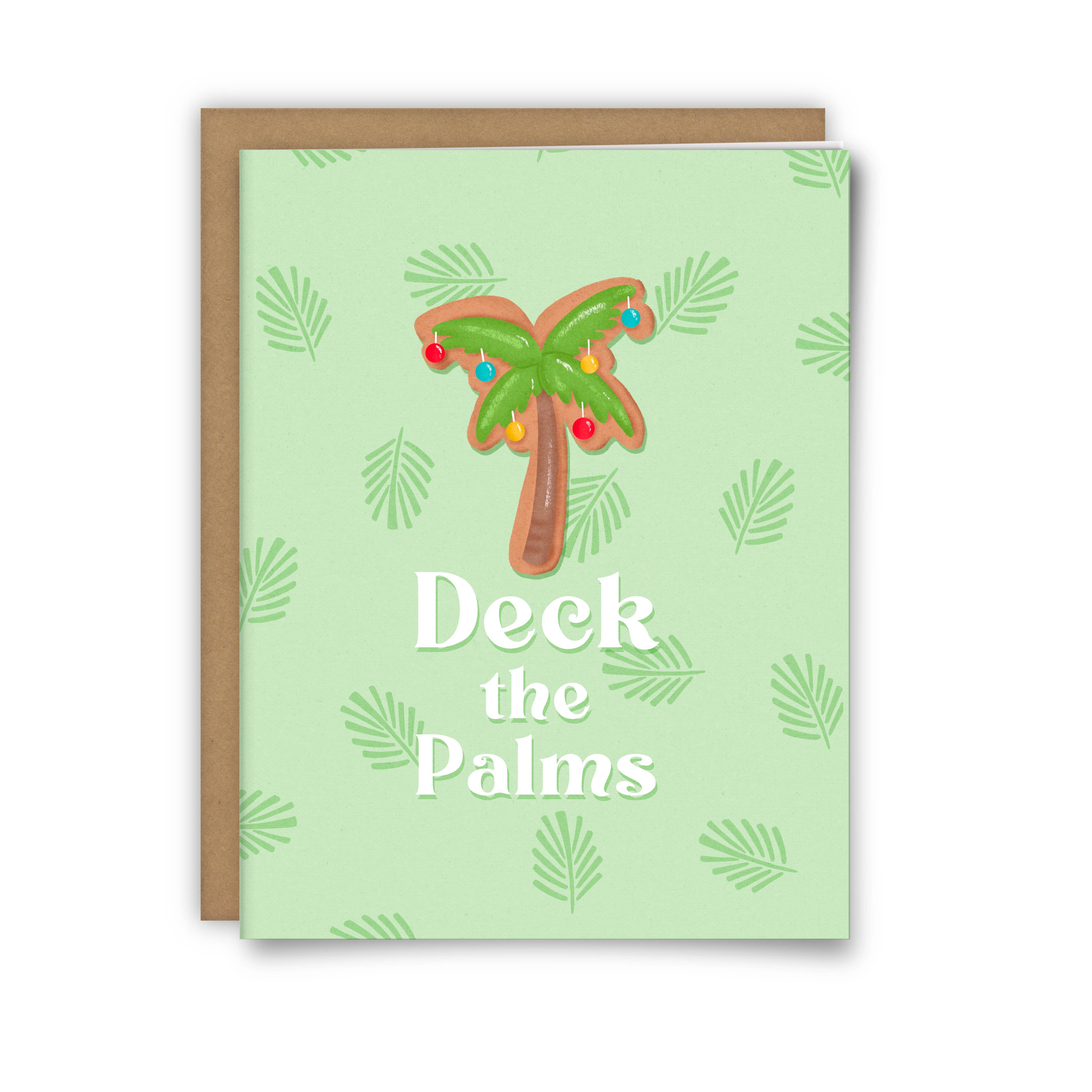 'Deck the Palms' Beachy Christmas Card
