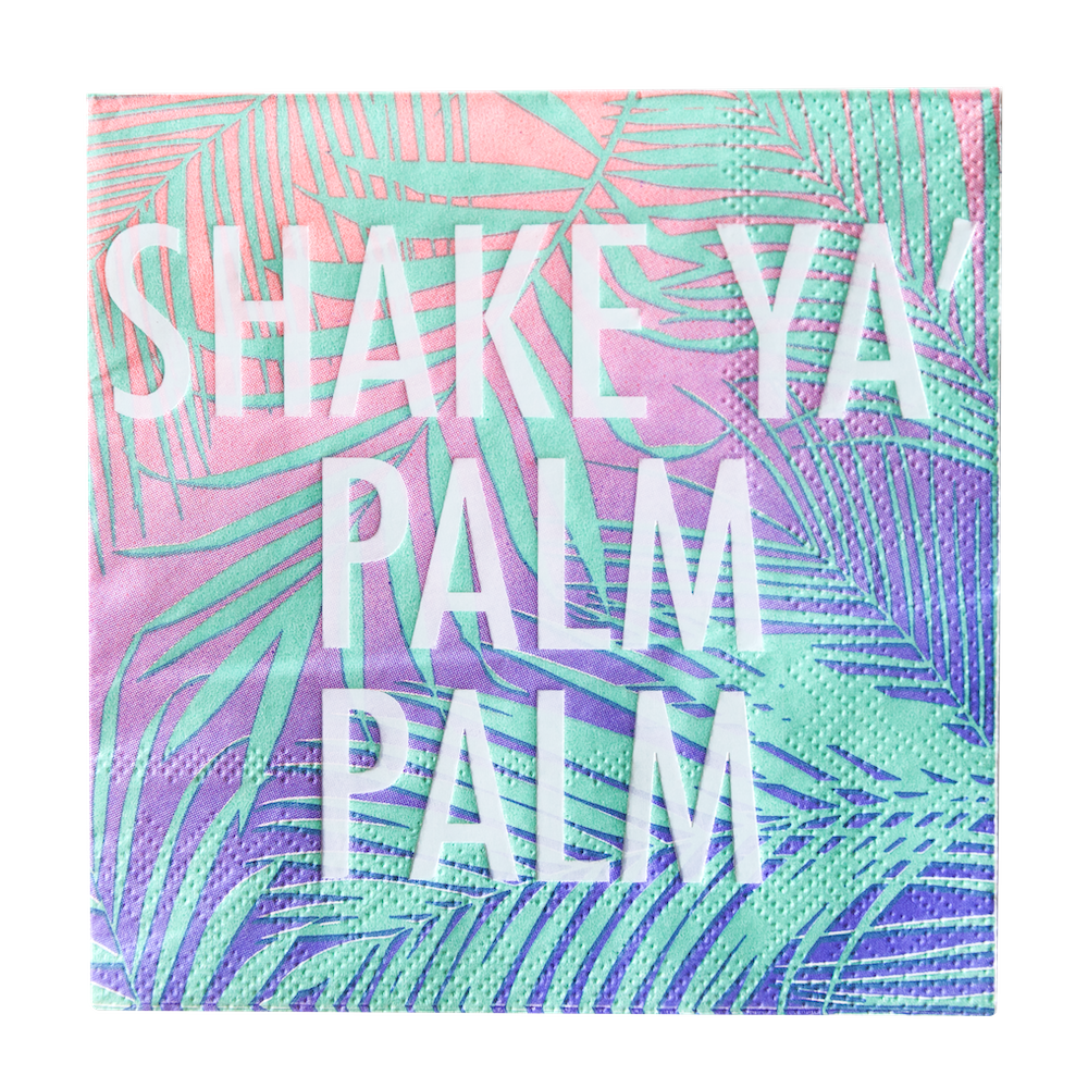 "Shake Ya Palm" Cocktail Napkins - 20 Pack
