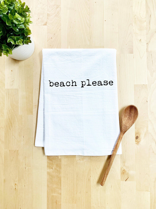 Beach Please - White Hand Towel