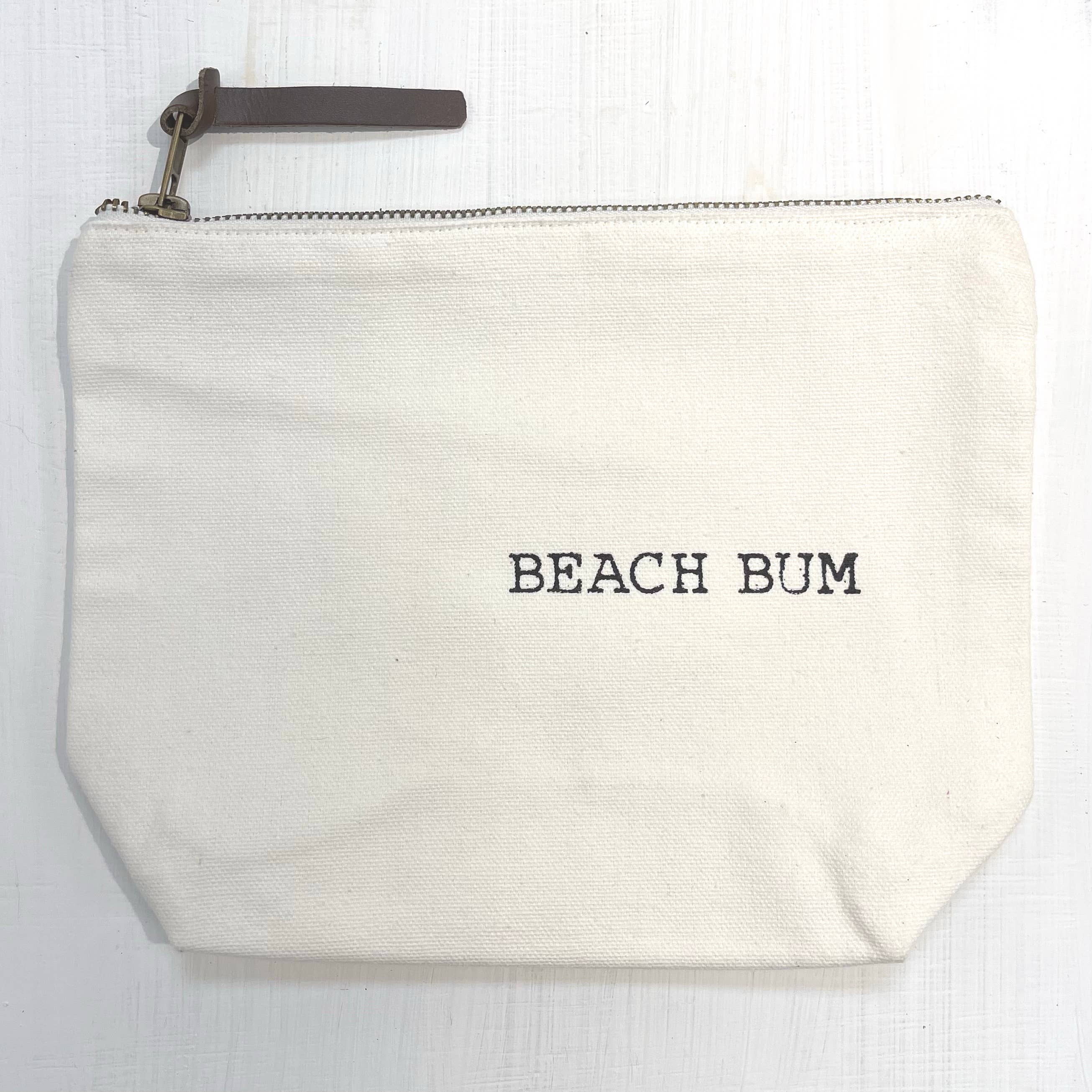 'Beach Bum' Cotton Makeup Pouch