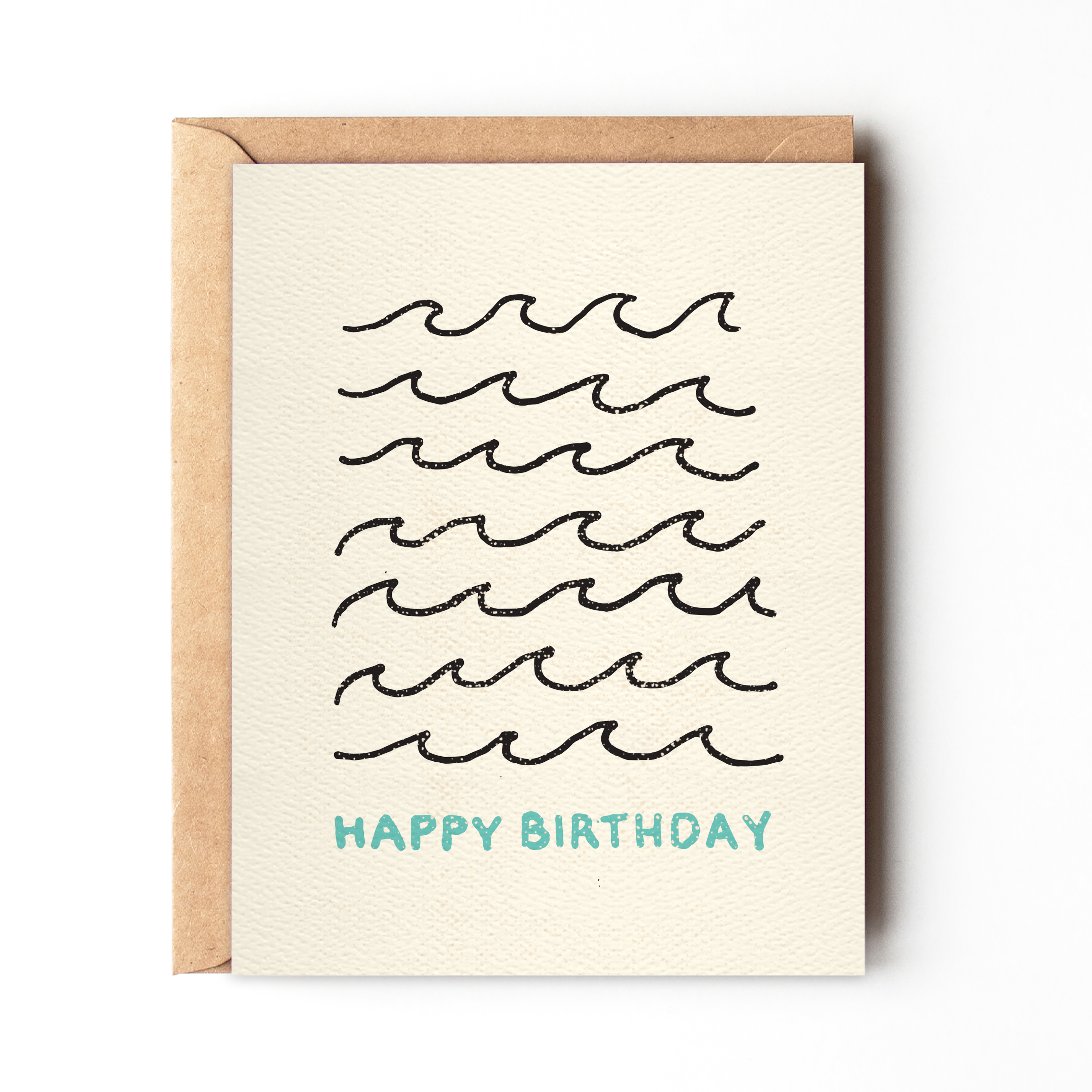 Happy Birthday Wave - Simple Beach Birthday Card